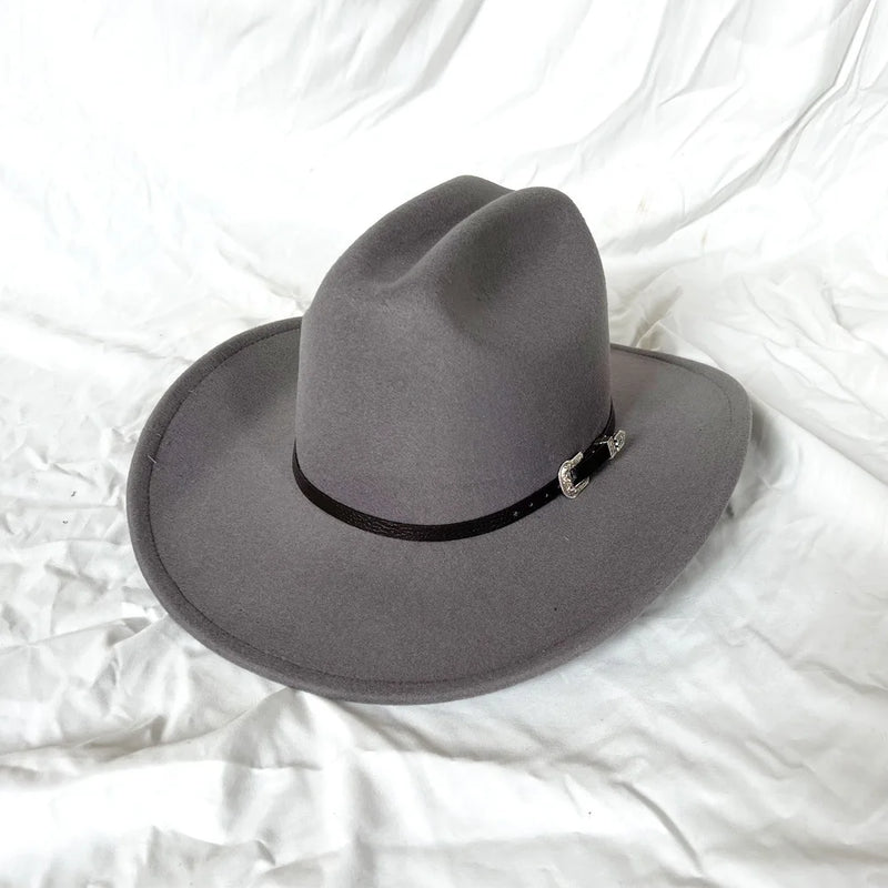 Chapéu Unissex Estilo Cowboy com Aba Larga e Design Retrô – (Promoção de Inverno 2025)