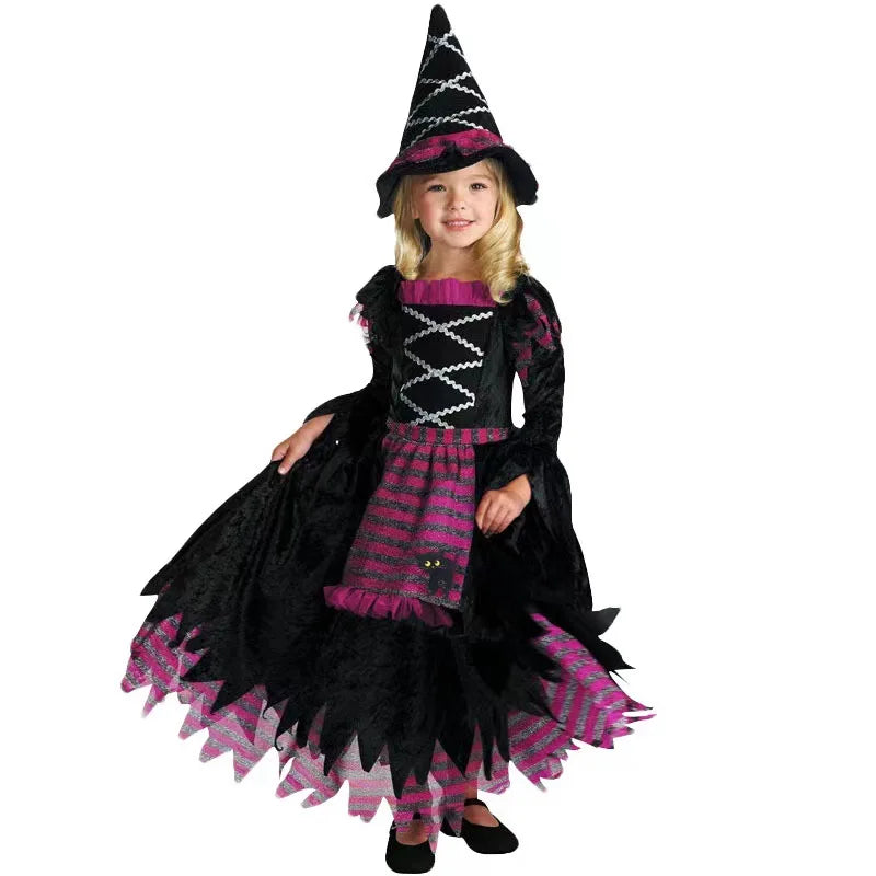 Fantasia de Feiticeira Roxa Infantil – Fantasia de Bruxa para Meninas
