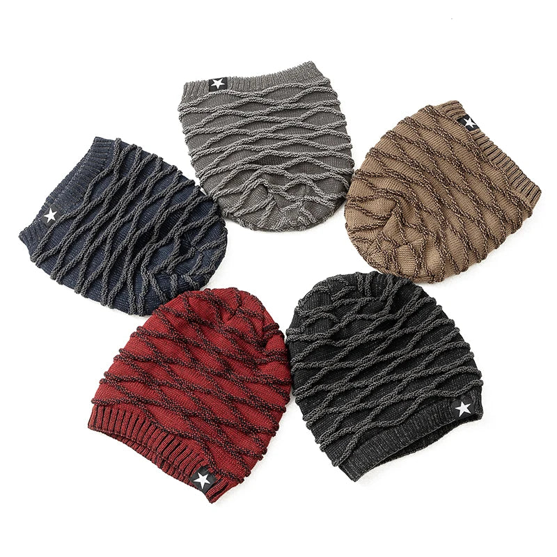 Gorro Unissex de Inverno com Forro Peluciado e Estrela Decorativa – (Promoção de Inverno 2025)