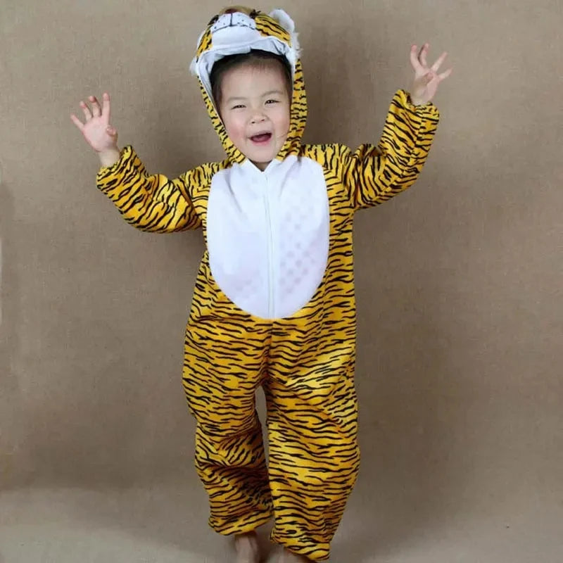 Fantasia Infantil de Tigre – Macacão com Capuz