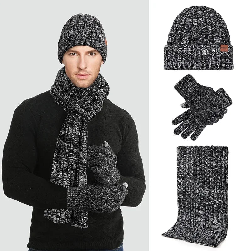 Kit Inverno Unissex com Touca de Lã, Cachecol e Luvas Quentes – (Promoção de Inverno 2025)