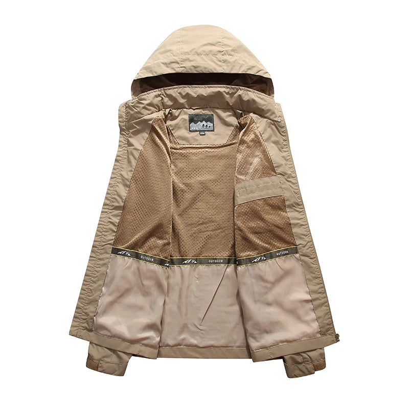 Jaqueta Masculona Casual Impermeável Tática De Inverno