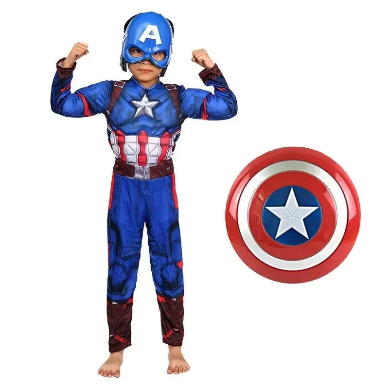 Fantasia Infantil CA com Escudo e Macacão Musculoso