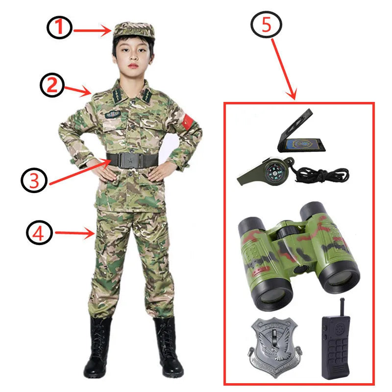 Fantasia Infantil de Soldado – Conjunto Camuflado com Acessórios
