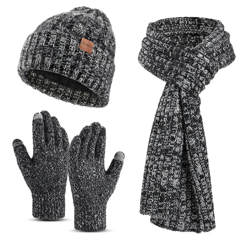 Kit Inverno Unissex com Touca de Lã, Cachecol e Luvas Quentes – (Promoção de Inverno 2025)