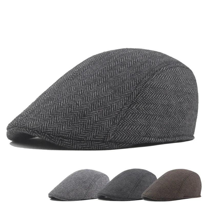 Boina Flat Cap Masculina – Elegância Clássica de Inverno – (Promoção de Inverno 2025)