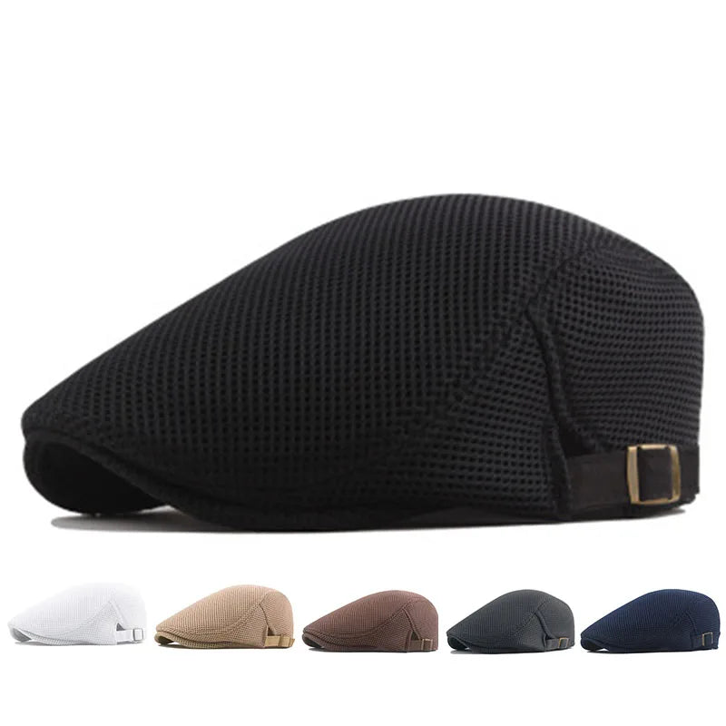 Boina Newsboy Masculina de Tela – Estilo Britânico Leve e Ajustável – (Promoção de Inverno 2025)