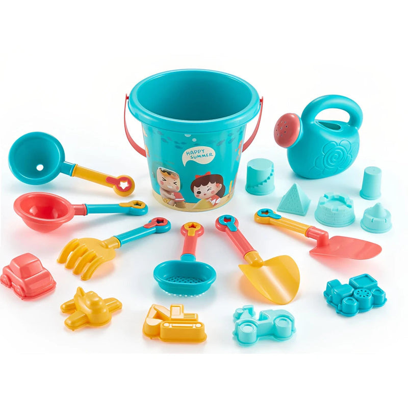 Kit Praia Infantil 18 Peças – Brinquedos de Areia