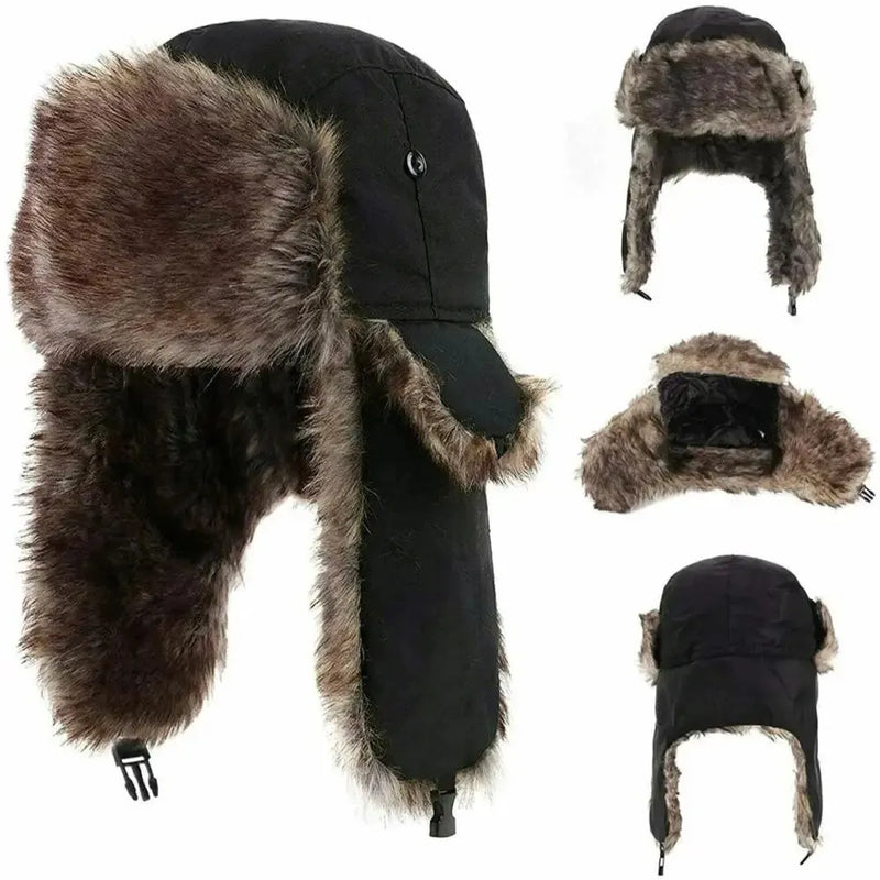 Touca Masculina Russa de Inverno com Abas Laterais – (Promoção de Inverno 2025)