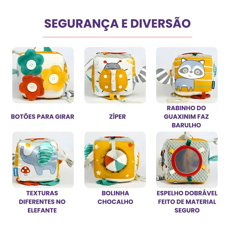Chocalho de Pelúcia Animais Sorridentes
