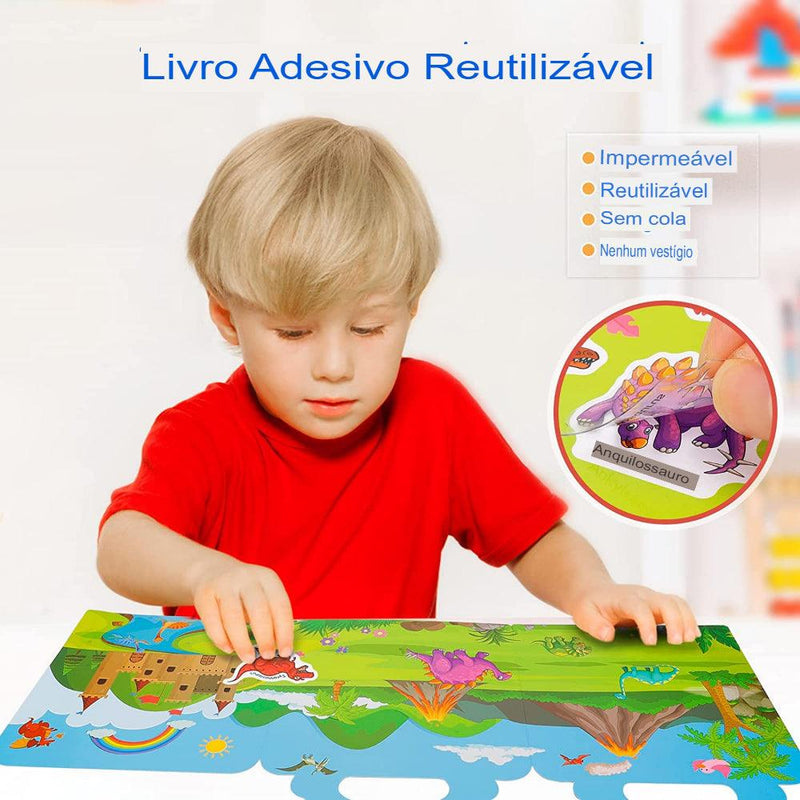 Álbum de Adesivos Reutilizáveis Temas Educativos - Infinito do Amor