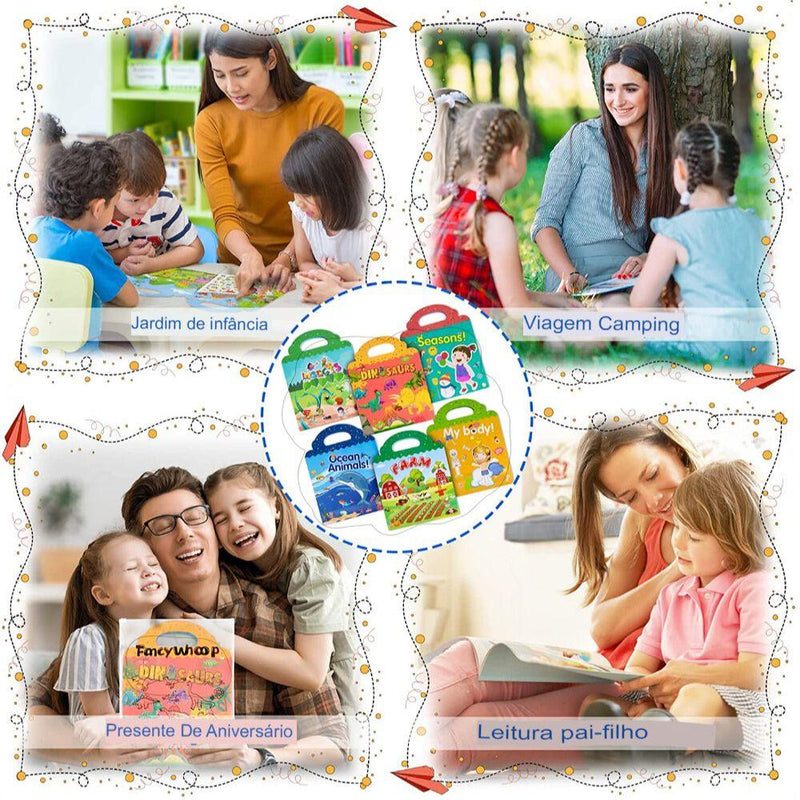 Álbum de Adesivos Reutilizáveis Temas Educativos - Infinito do Amor