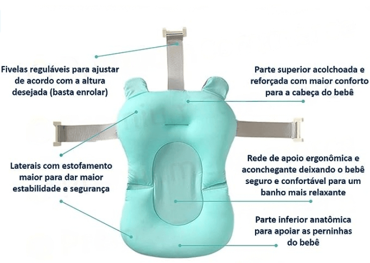 Almofada de banho para Bebê - Infinito do Amor