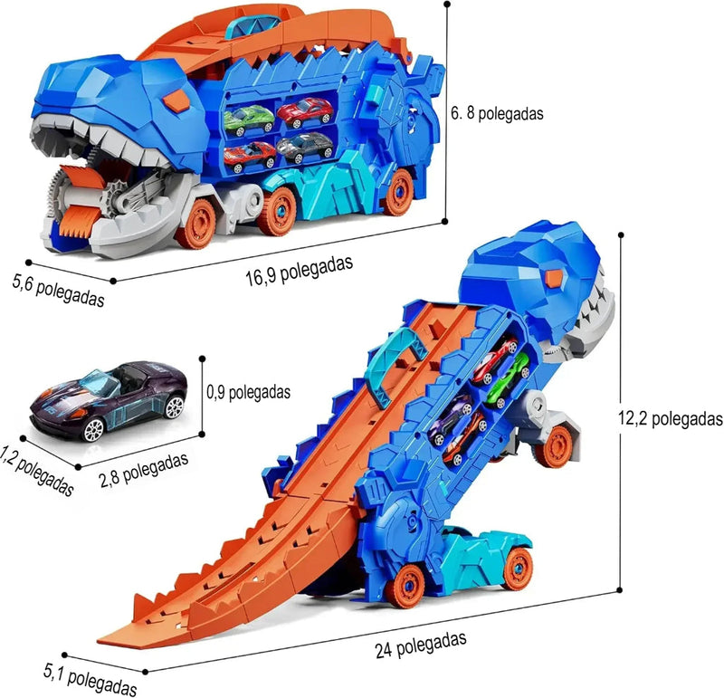 Caminhão Dinossauro Papa Carrinho 3 em 1
