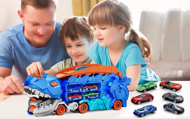 Caminhão Dinossauro Papa Carrinho 3 em 1
