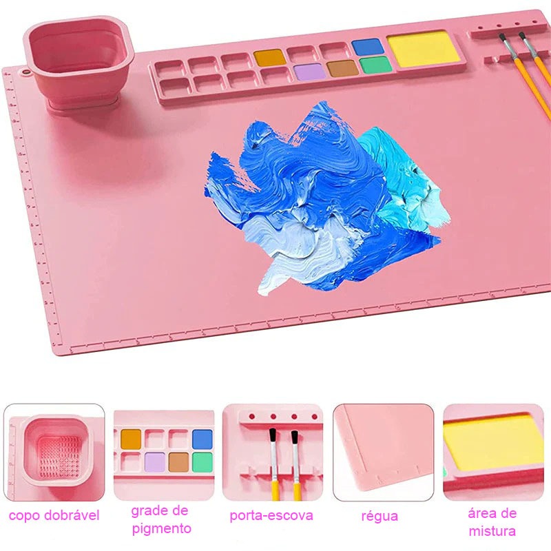 Tapete Pintura Silicone - Girafa Baby