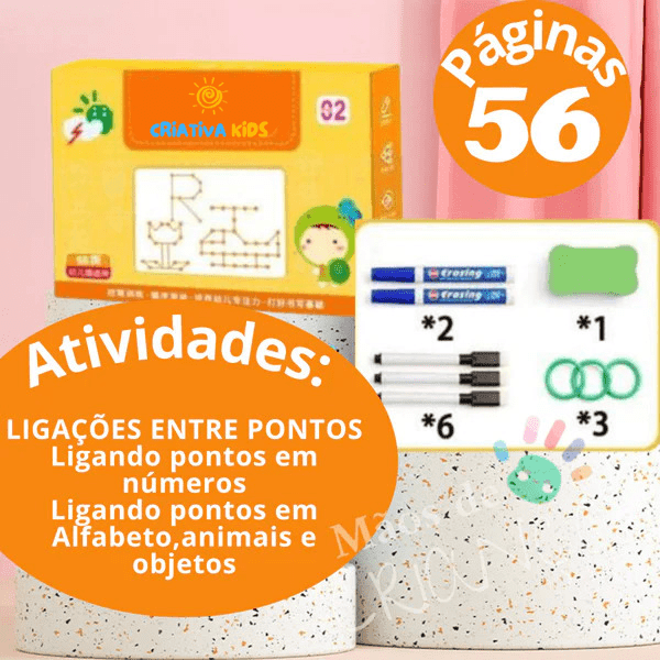 Caderno Educativo Infantil + Canetas de Brinde