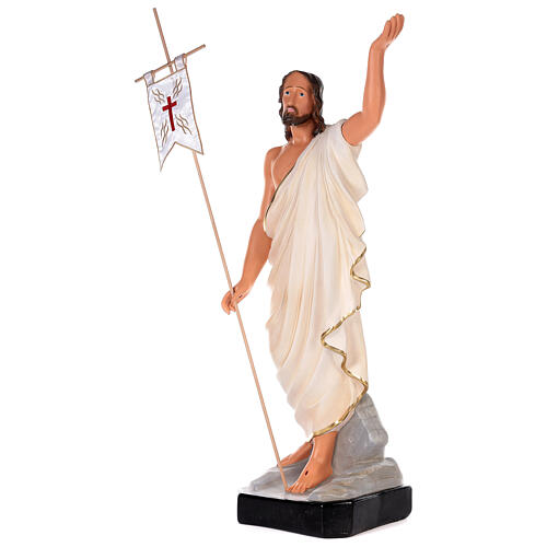 Cristo Ressuscitado imagem gesso pintada à mão Arte Barsanti