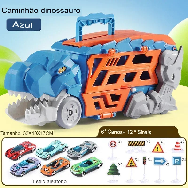 Caminhão Dinossauro Papa Carrinho 3 em 1
