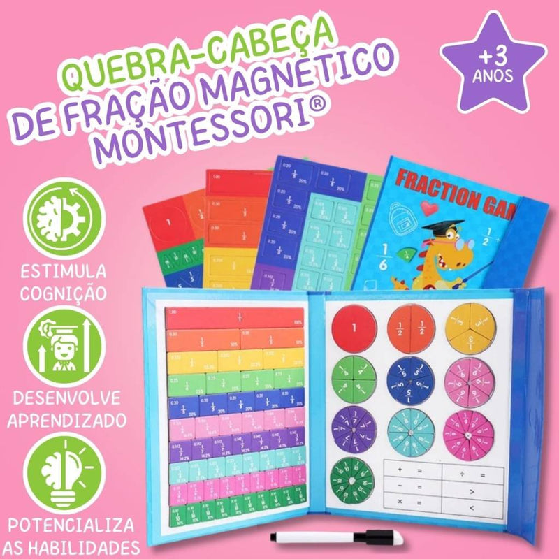 Quebra-Cabeça de Fração Magnético Montessori