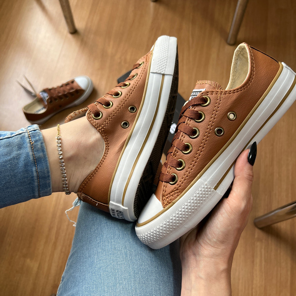 Tênis All Star em Couro Premium Caramelo - (Promoção de Outubro)