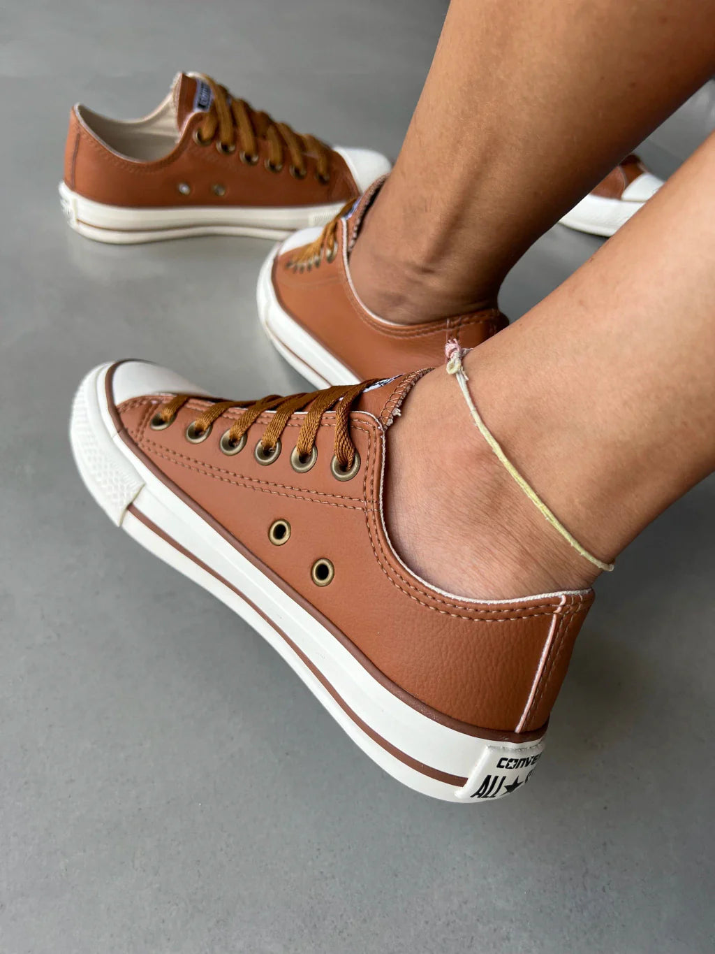 Tênis All Star em Couro Premium Caramelo - (Promoção de Outubro)