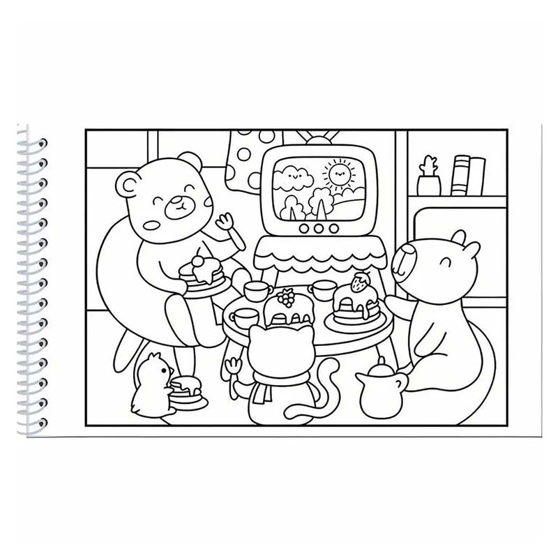 Kit 2 Livros para colorir Bobbie Goods e marcadores permanentes c/60 unidades