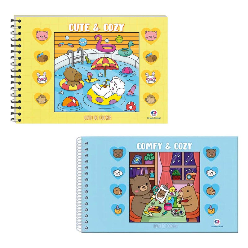 Kit 2 Livros para colorir Bobbie Goods e marcadores permanentes c/60 unidades