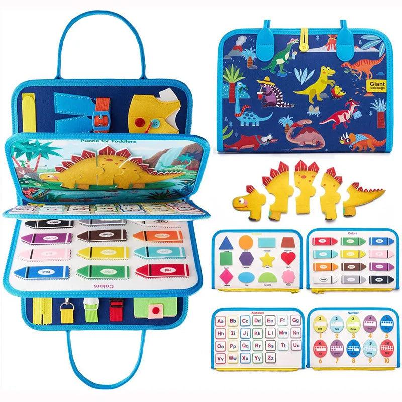 Maleta Sensorial Montessori Versão Dinossauro - Infinito do Amor