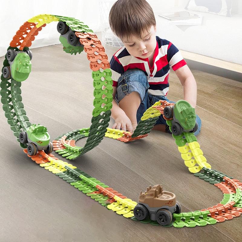 Pista de Carrinho de Dinossauros - Infinito do Amor
