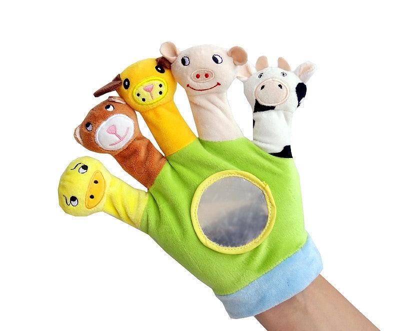 Luva Sensorial Fantoches Bichinhos Infantil Divertido - Infinito do Amor