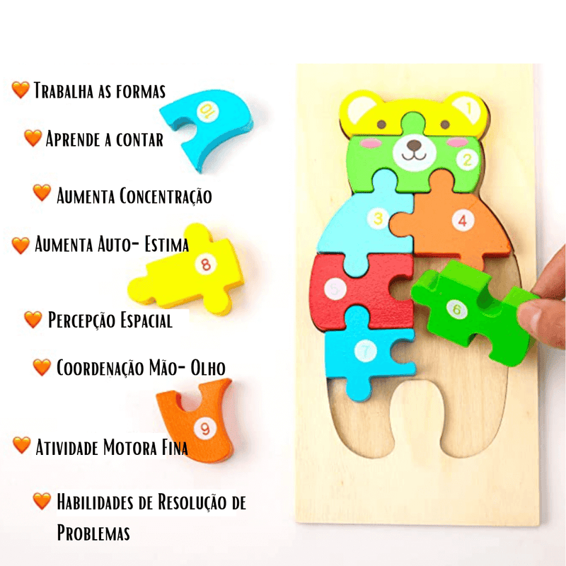 Quebra Cabeça Colorido Montessori - Infinito do Amor