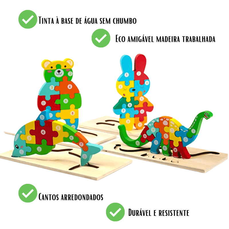 Quebra Cabeça Colorido Montessori - Infinito do Amor